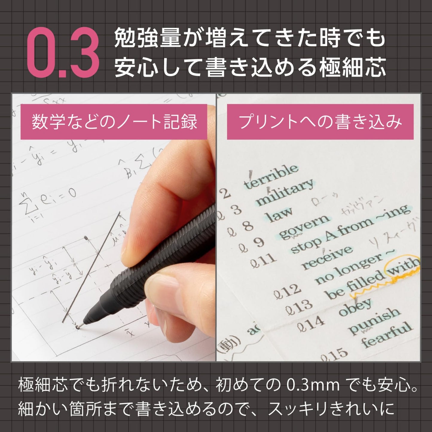 ぺんてる シャープペン オレンズネロ 0.5mm PP3005-A